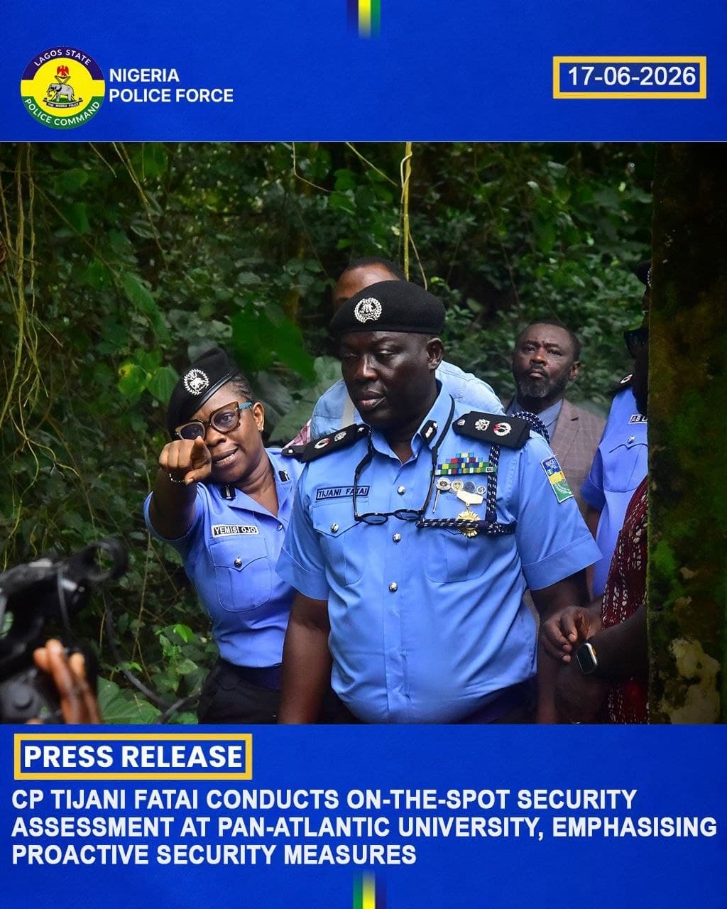 CP Tijani Fatai, Commissioner of Police, Lagos State Command