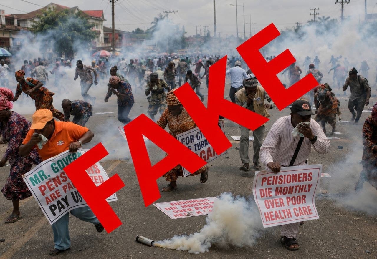 NUP PROTEST: Lagos Police debunk tear-gassing allegation, say viral image AI-generated